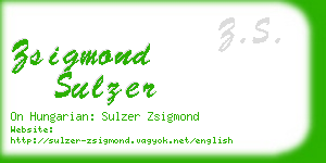 zsigmond sulzer business card